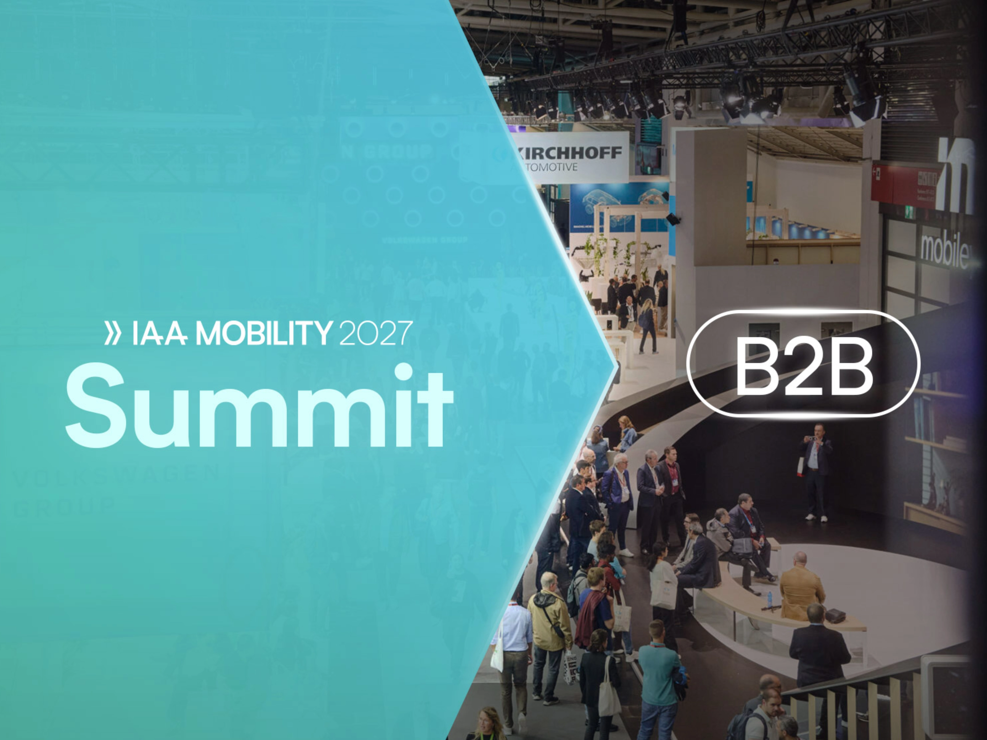 IAA Mobility 2027 Summit B2B with audience at conference stage.